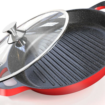 Antihaft-Gussaluminium-Grillpfanne 32 cm
