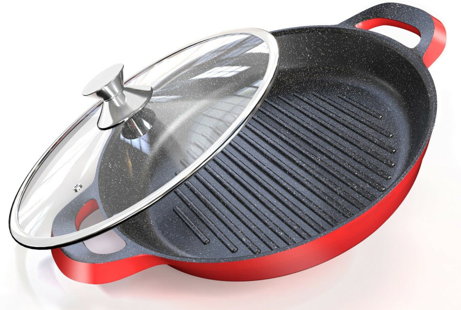 Non-stick cast aluminum grill pan 32 cm