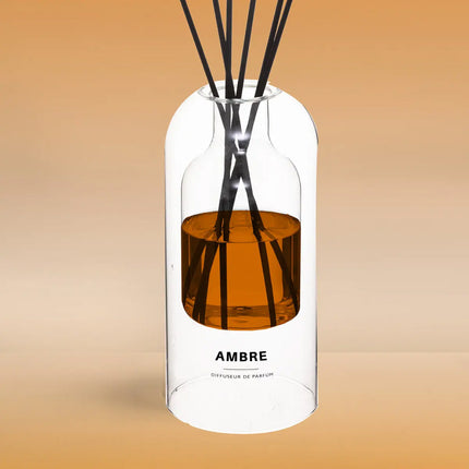 Amber Duftdiffusor XL | 500 ML | 6 Rattanstäbchen