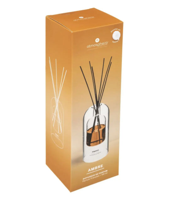 Amber geurverspreider 150ml met 6 rotanstokjes
