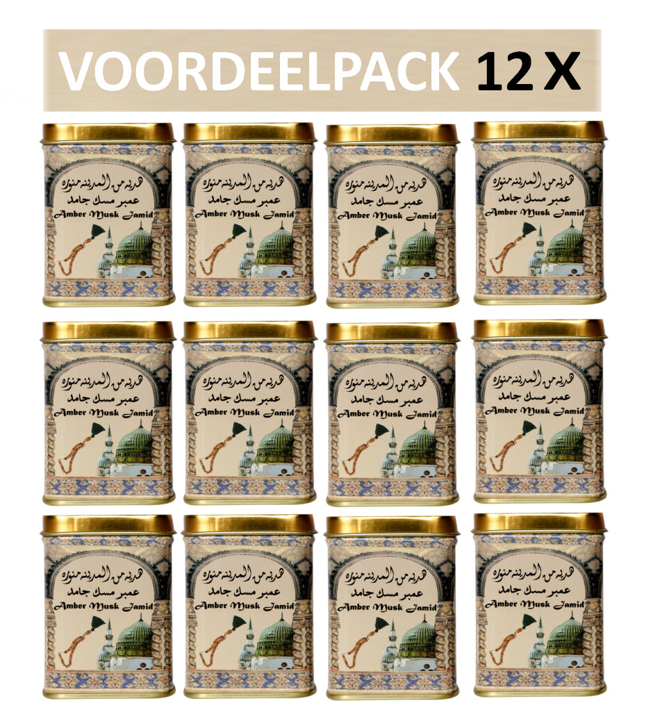 Pack avantageux de 12 cubes de parfum Hemani Amber Musk Jamid