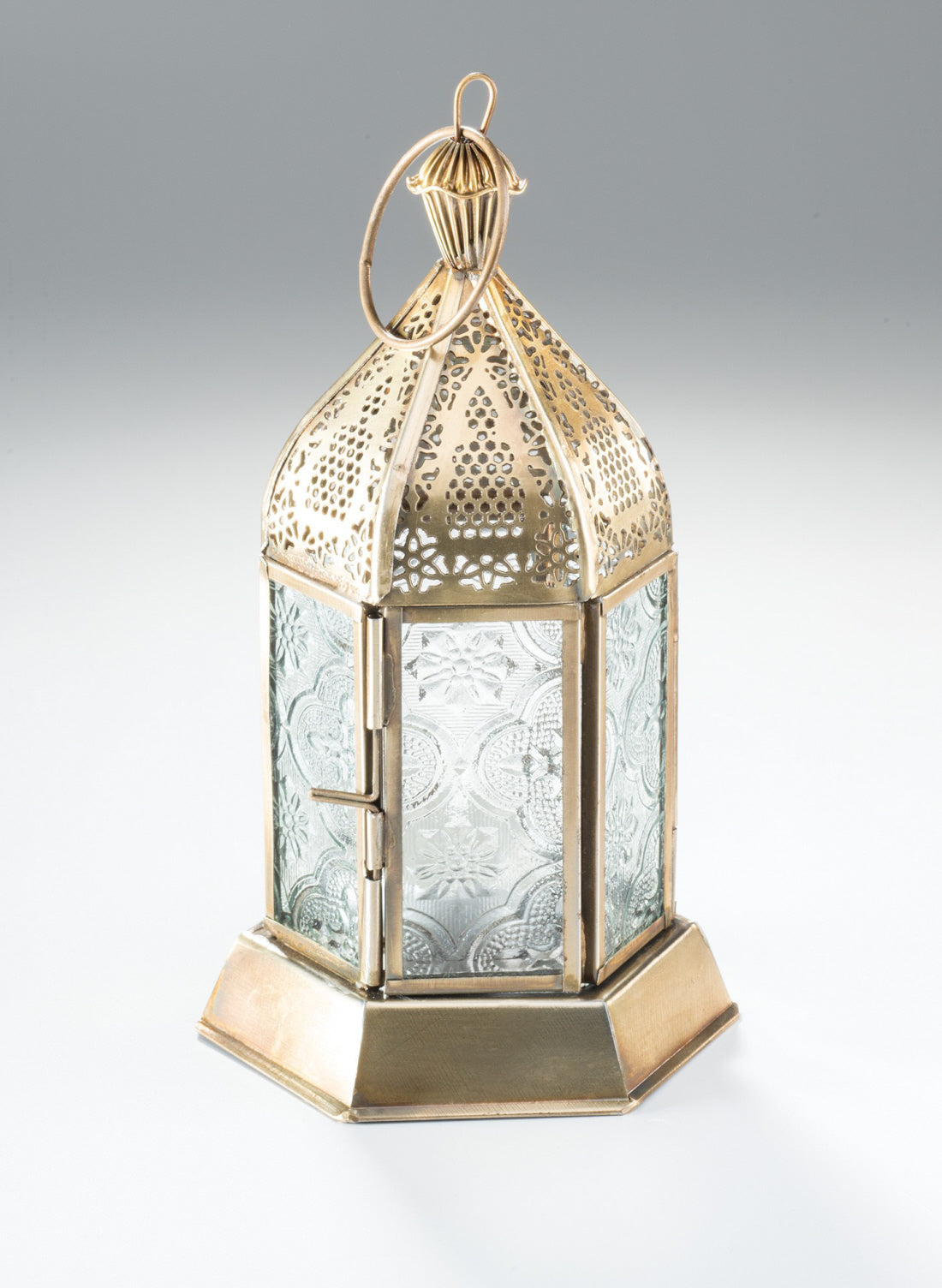 Antique Moroccan-style copper mini lantern