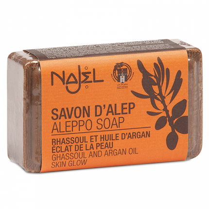 Aleppo-Seife mit Arganöl und Ghassoul - 100 Gramm