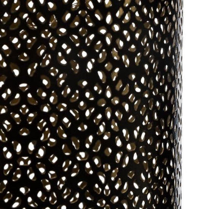 Metall-Solarlaterne, H 25,5 cm, B 12 cm, L 12 cm, schwarz