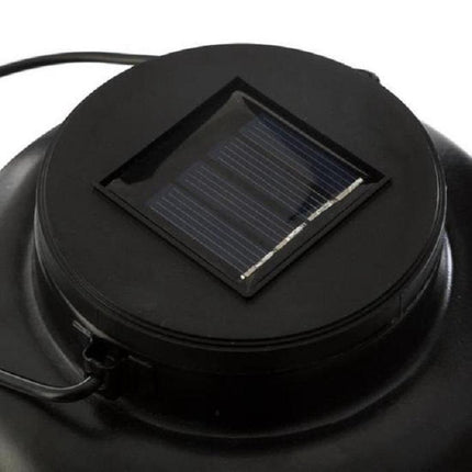 Metall-Solarlaterne, H 25,5 cm, B 12 cm, L 12 cm, schwarz