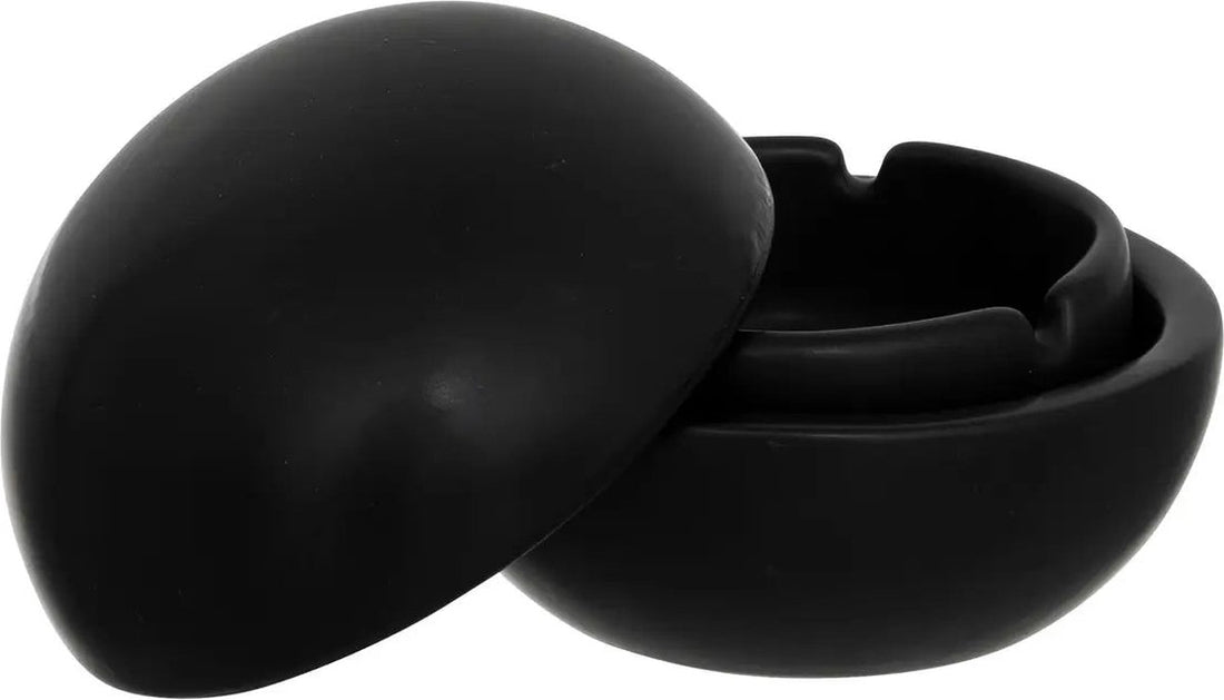 Cendrier Olm Atmosphera - Noir - Céramique - Dia 10 cm