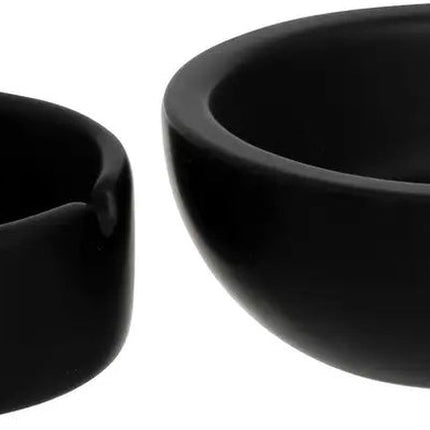 Atmosphera Aschenbecher Olm - Schwarz - Keramik - Ø 10 cm