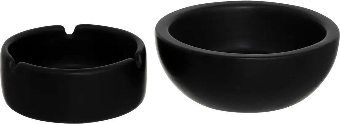 Cendrier Olm Atmosphera - Noir - Céramique - Dia 10 cm