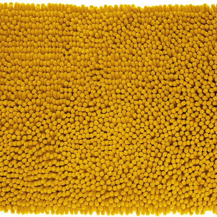 Badezimmerteppich/Badematte für den Boden - 50 x 80 cm - Senfgelb - extra dicke Noppen