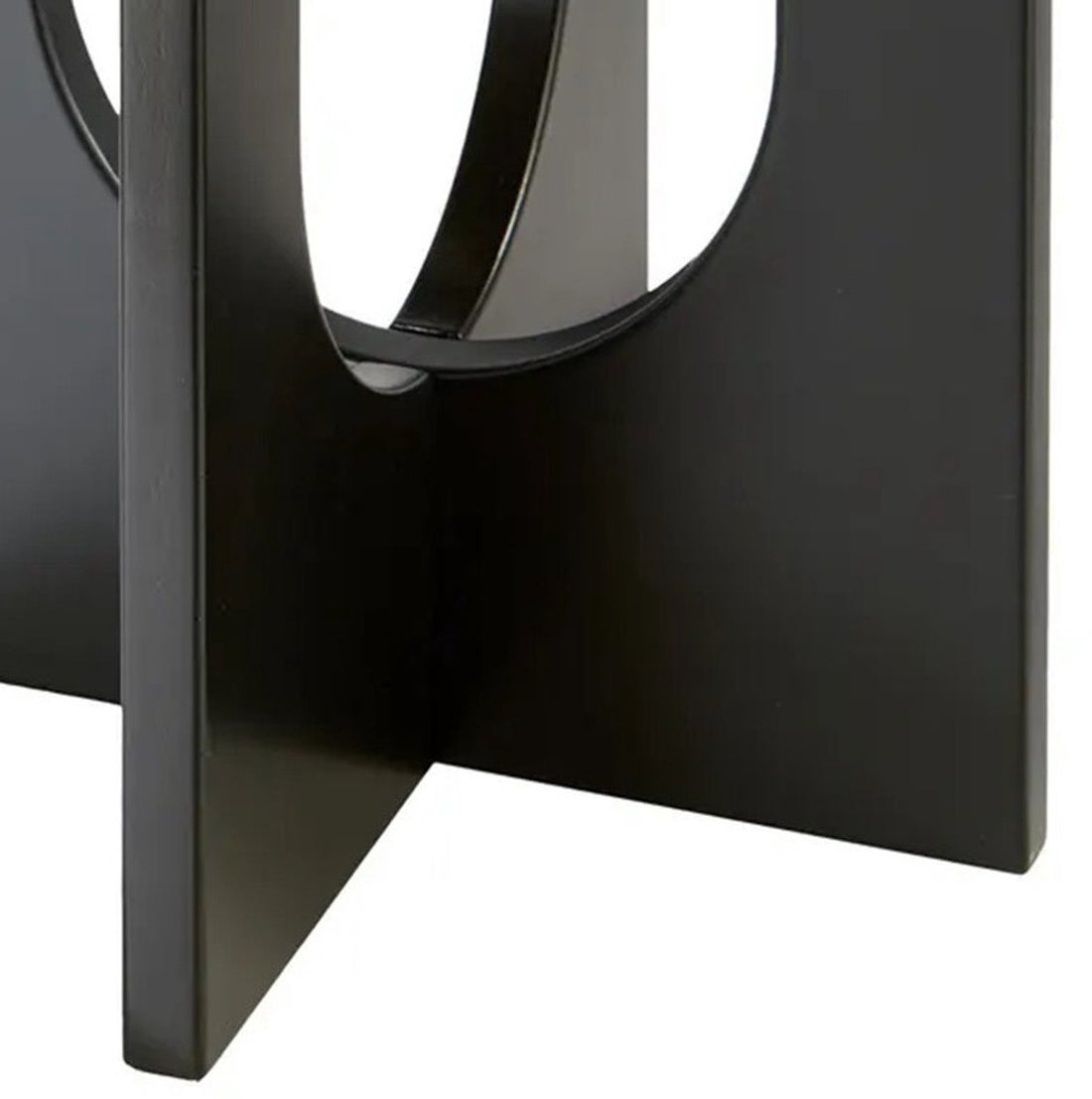 Atmosphera bijzettafel Bloom zwart – rond, MDF, Ø 40 x 50,5 cm – foto 3