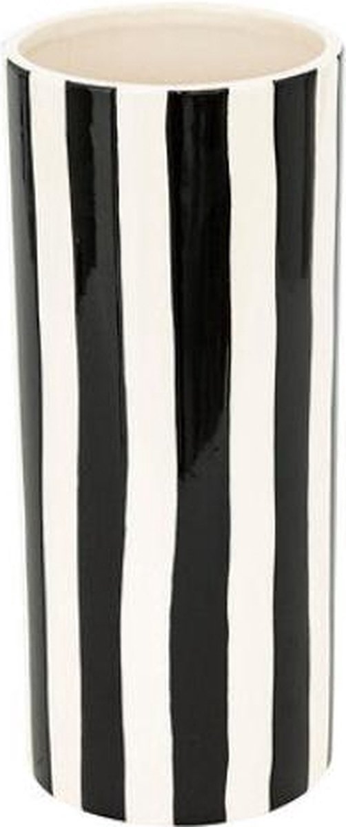 Vase en céramique Edric Ø13xH30 cm - Noir