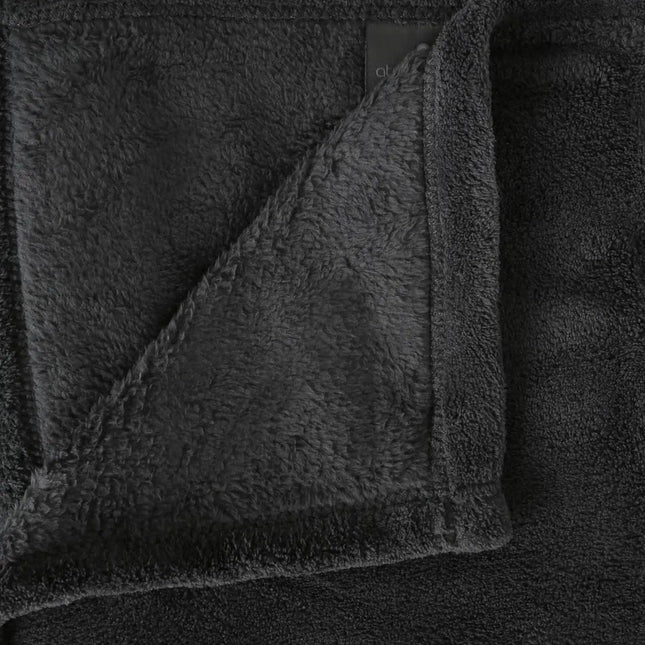 Atmosphera Grote Fleece bank deken/fleece plaid - antraciet - 180 x 230 cm