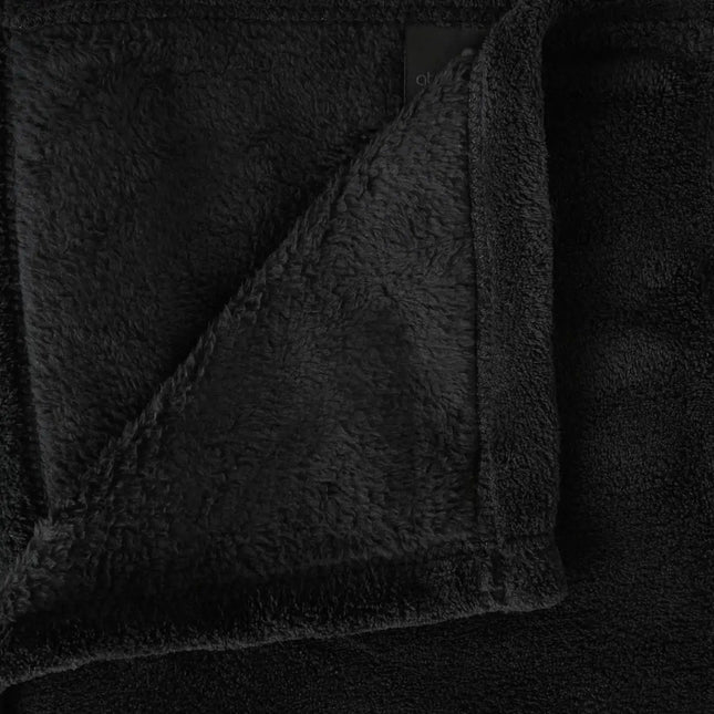 Atmosphera Große Fleece-Sofadecke/Fleeceplaid - schwarz - 180 x 230 cm