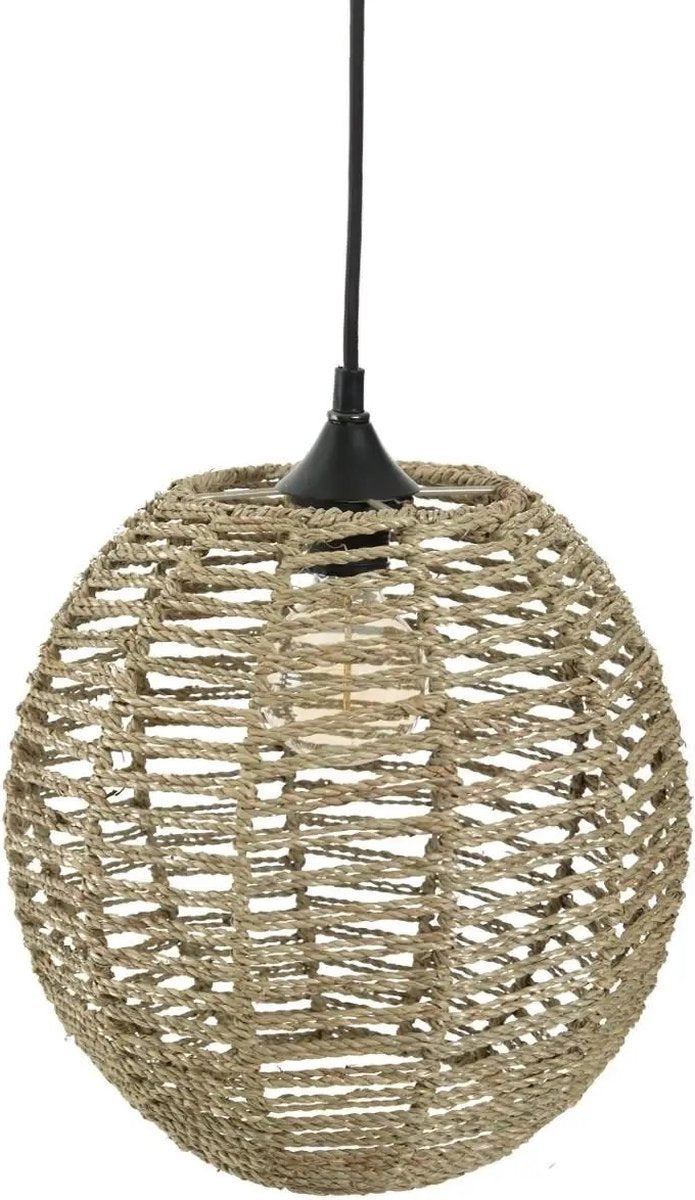 Design hanglamp met gevlochten kap – metaal, 33 cm