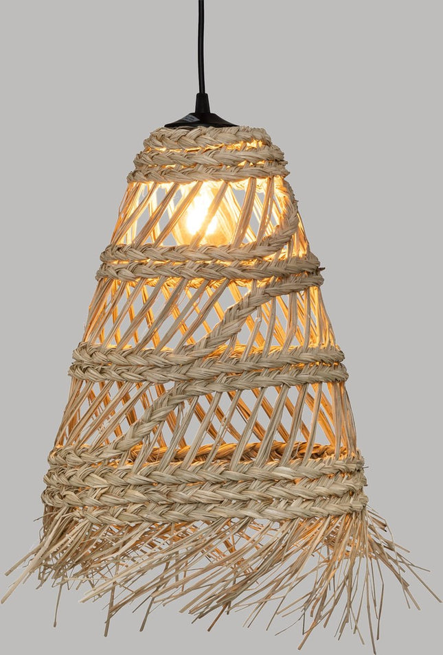 Hanglamp Lahys - E27, niet inbegrepen - Ø28xH48cm - Naturel