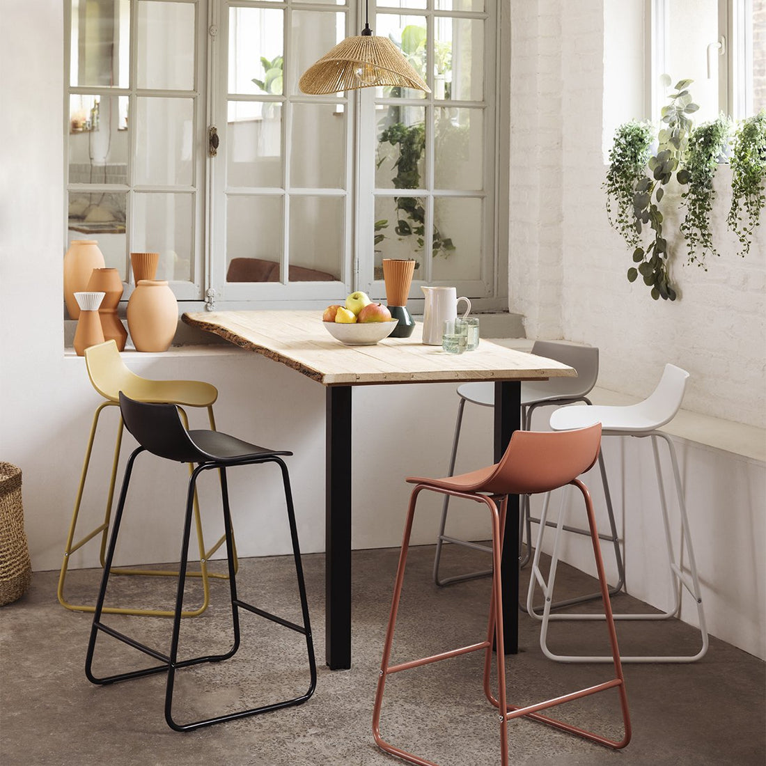 Suspension Atmosphera Myha - E27, non incluse - Ø45xH17cm - Beige