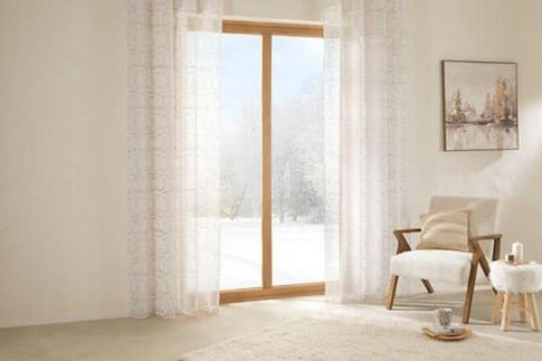 Atmosphera Hania Gordijn bedrukt 140 x 240 cm - Kant en klaar met ringen - Beige