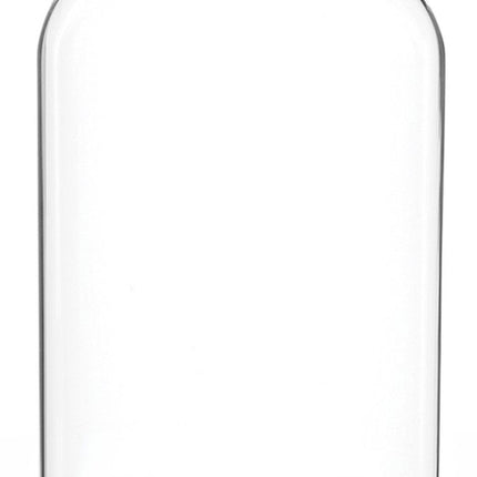 Glazen stolp op houten plateau - glas/lichtbruin - D12 x H19 cm