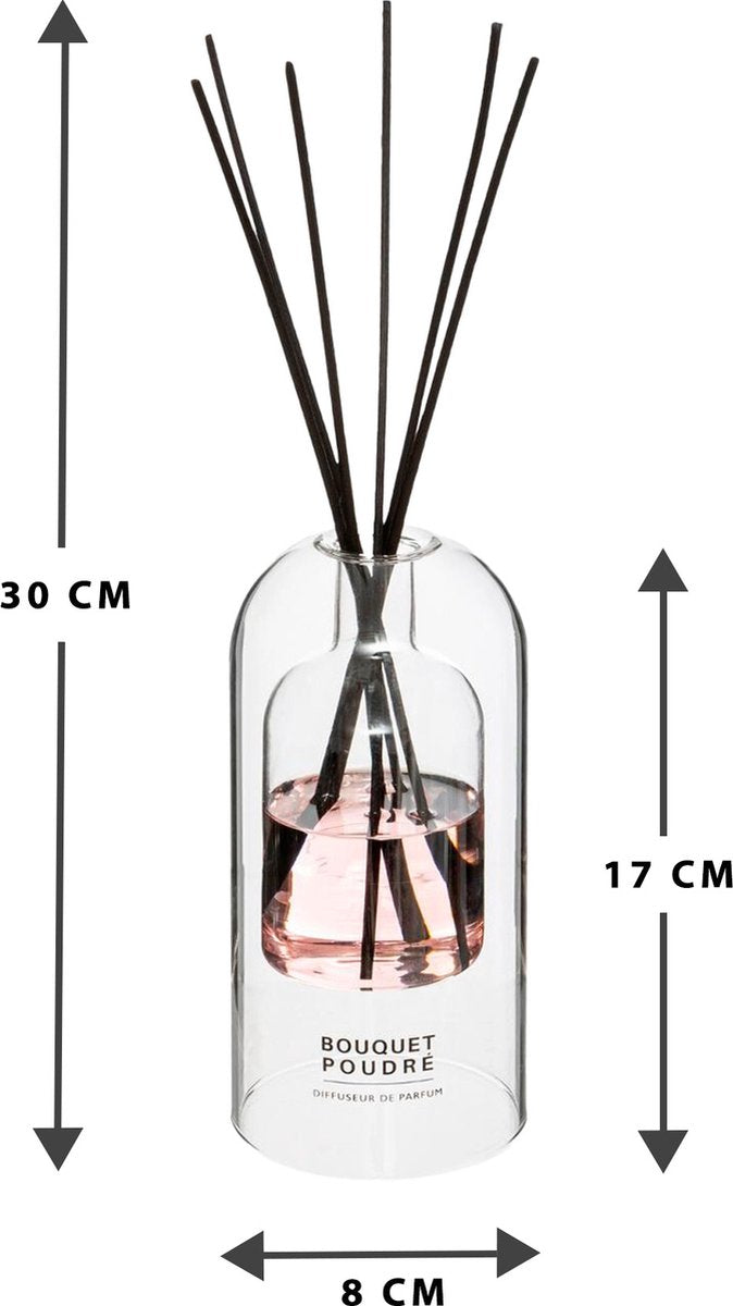 Ilan Fragrance Diffuser 150 ml Glass Pink - Jasmine - White Musk