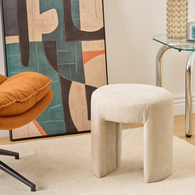 Atmosphera Jin Sitzpuff – Ø38cm – Beige