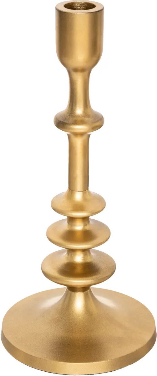 Kerzenständer - dekoratives Metall - Tafelkerzen - Gold - D12 x H26 cm