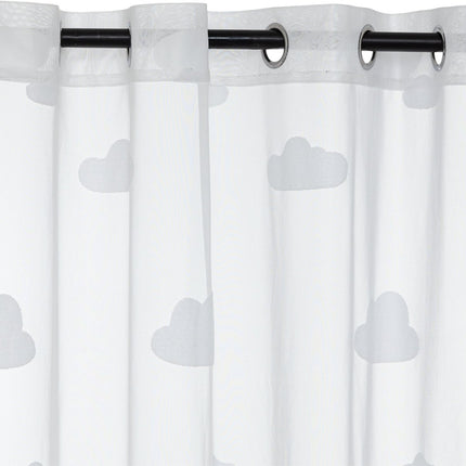 Atmosphera Kids Gardine Wolken durchsichtig 140x240cm - Weiß