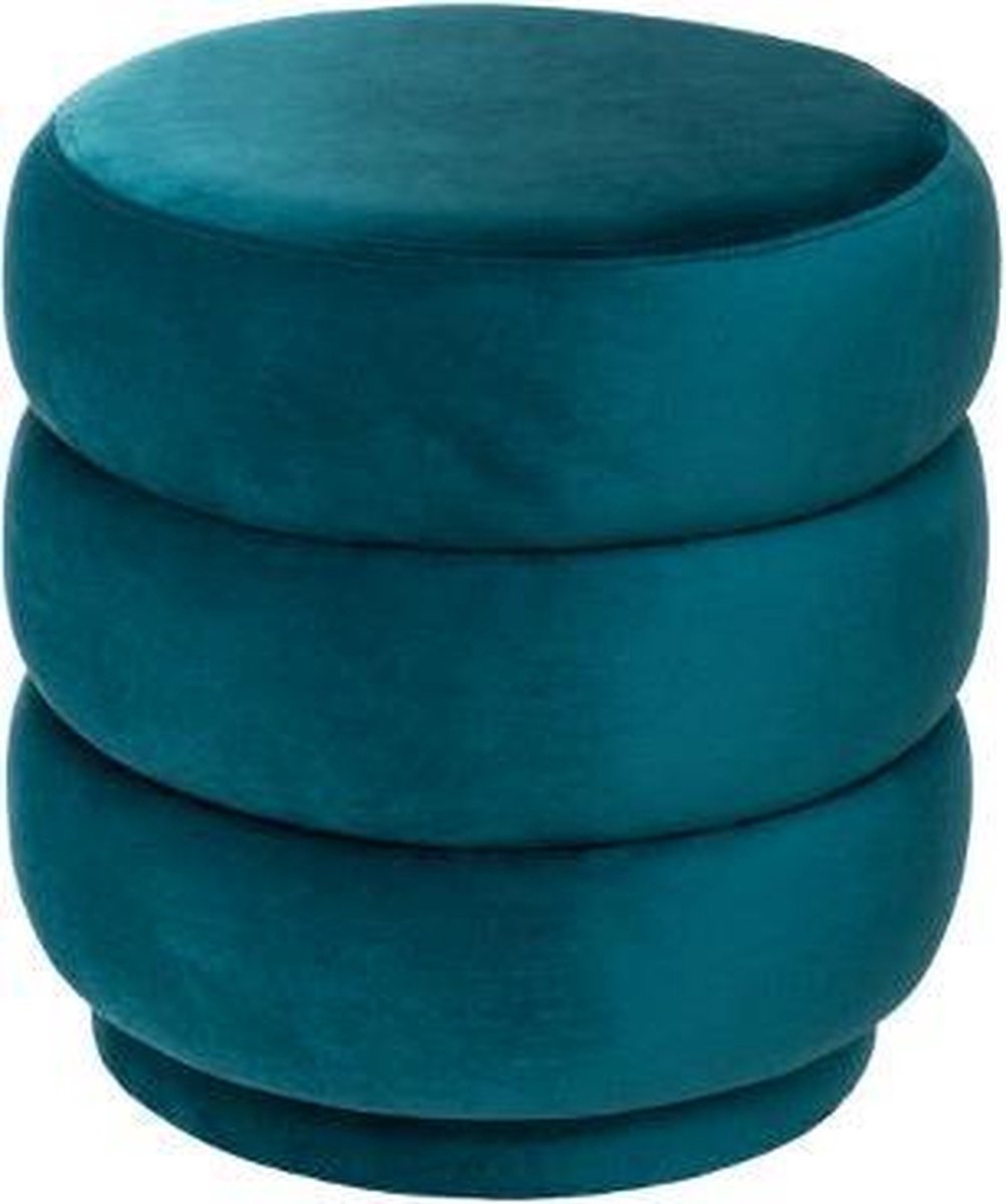 Atmosphera velvet poef Sinan – fluwelen voetsteun, D40 x H40 cm – foto 3