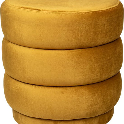 Atmosphera Luxus Pouf Samt Sinan - H40 cm - Velours - Samt - Fußstütze
