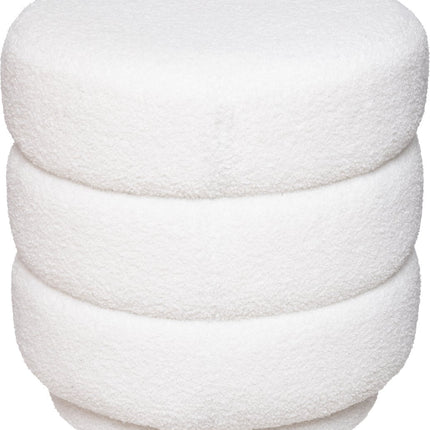 Atmosphera Luxus Pouf Samt Sinan - H40 cm - Velours - Samt - Fußstütze