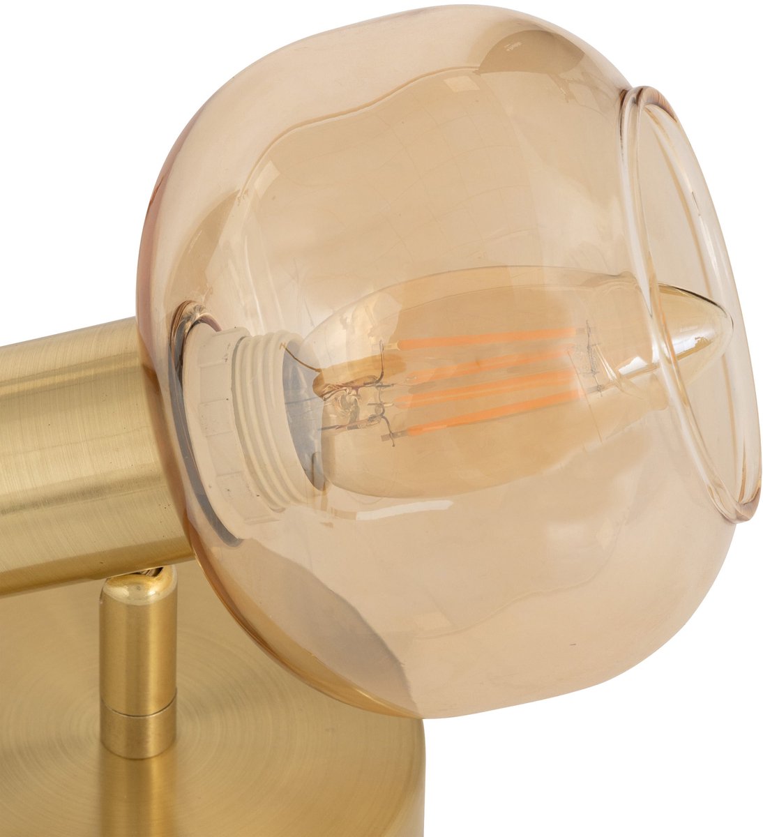 Atmosphera Pilia Wall Lamp - 10 x 16 x 10 cm - Gold / Amber