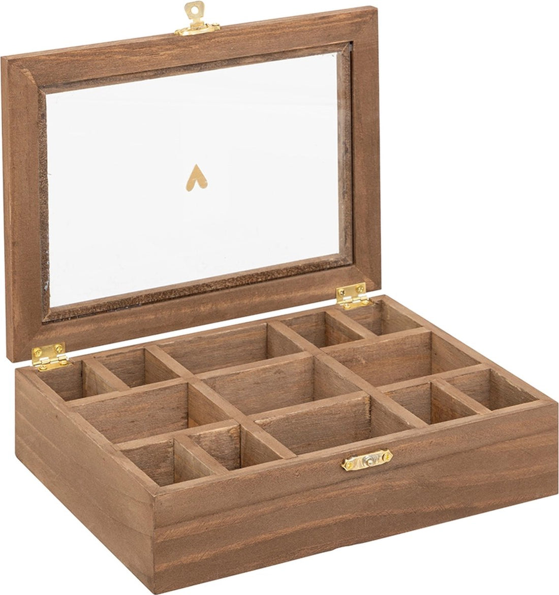 Boîte à bijoux en bois - 13 compartiments