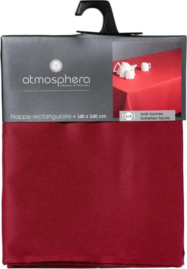 Atmosphera Tischdecke - 240 x 140 cm - rot - Esstisch-Tischdecken - Polyester