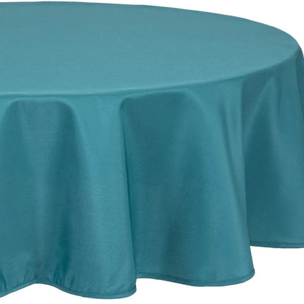 Atmosphera Tafelkleed rond - petrol blauw - Dia 180 cm - Eettafel tafellakens - polyester