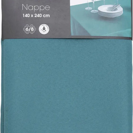 Atmosphera Tischdecke - 240 x 140 cm - Petrolblau - Esstischdecken - Polyester