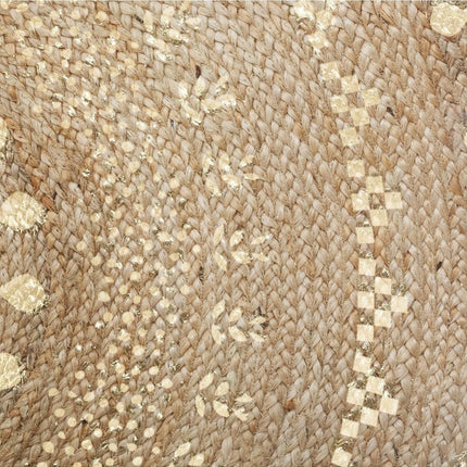 Atmosphera Vloerkleed - Jute - Goud - Rond - 115cm