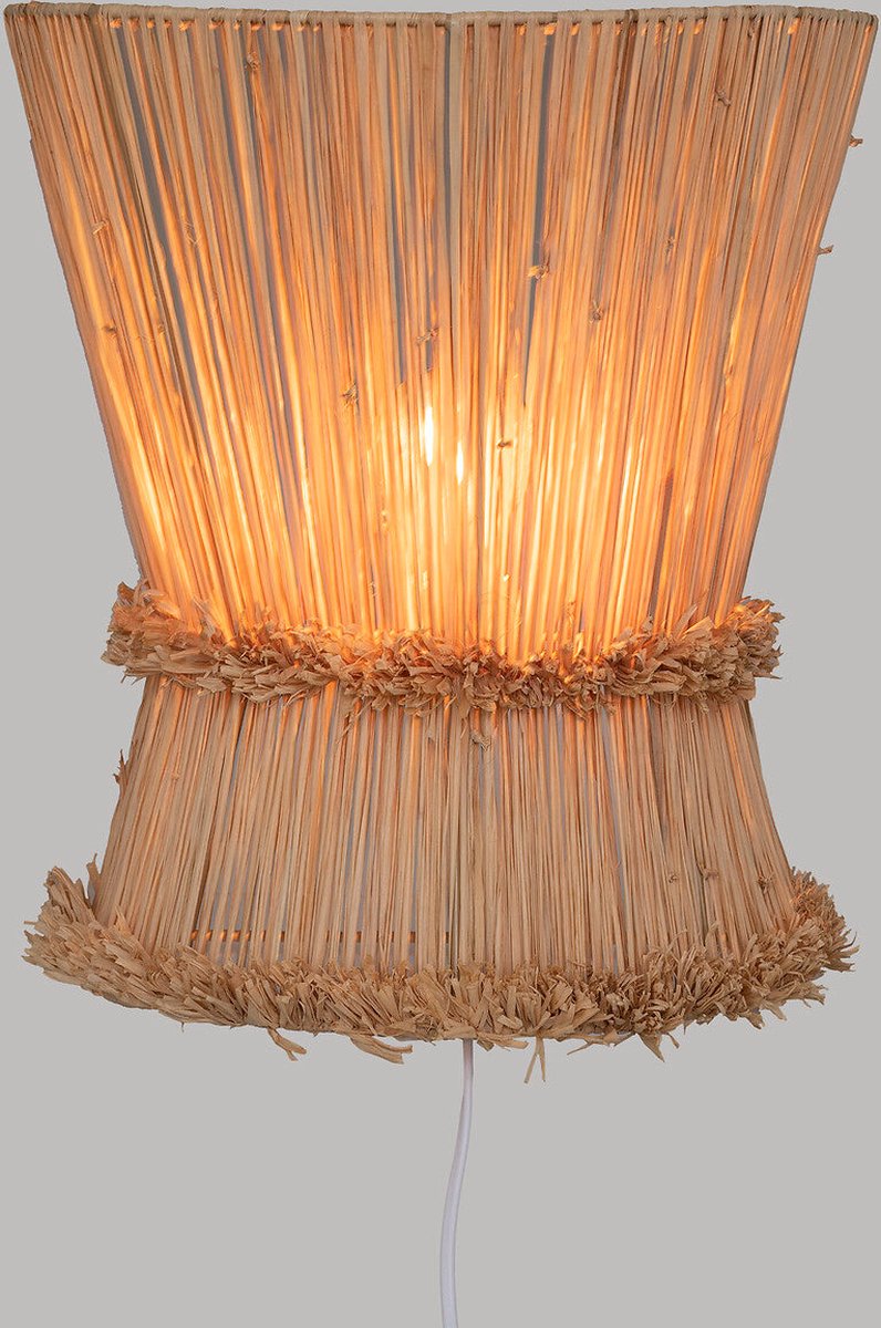 Wall lamp Loa Ø30cm - Raffia - Natural