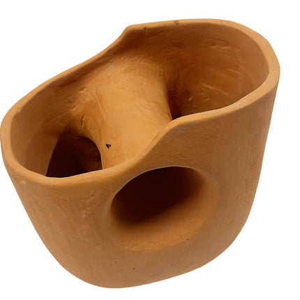 Sculpturale terracotta vaas