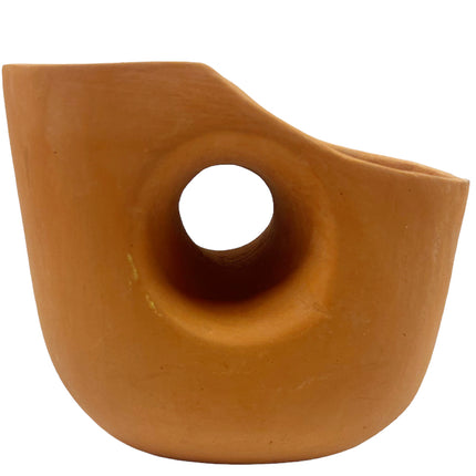 Sculpturale terracotta vaas