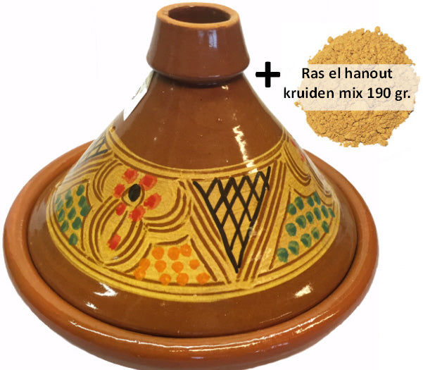 Slaoui tajine Ø 35 cm – handgemaakte Marokkaanse tajine van aardewerk