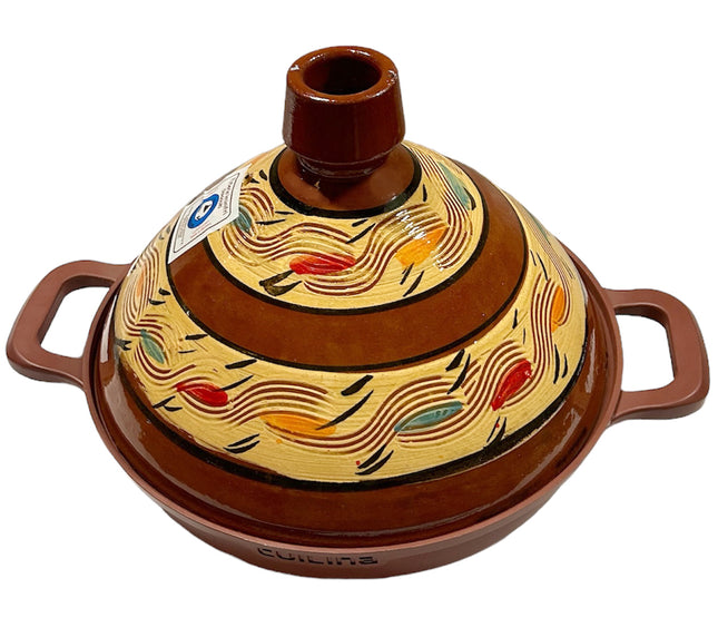 Cuilina | Tajine Ourika Ø30cm - Handgemaakt keramiek deksel-  Non-stick - Geschikt voor Alle Kookplaten