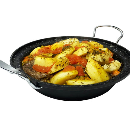 Tajine Steingut und Gusseisen Induktion | Griffe | Geeignet für 4-8 Personen - Alle Herdarten | Ø 30cm