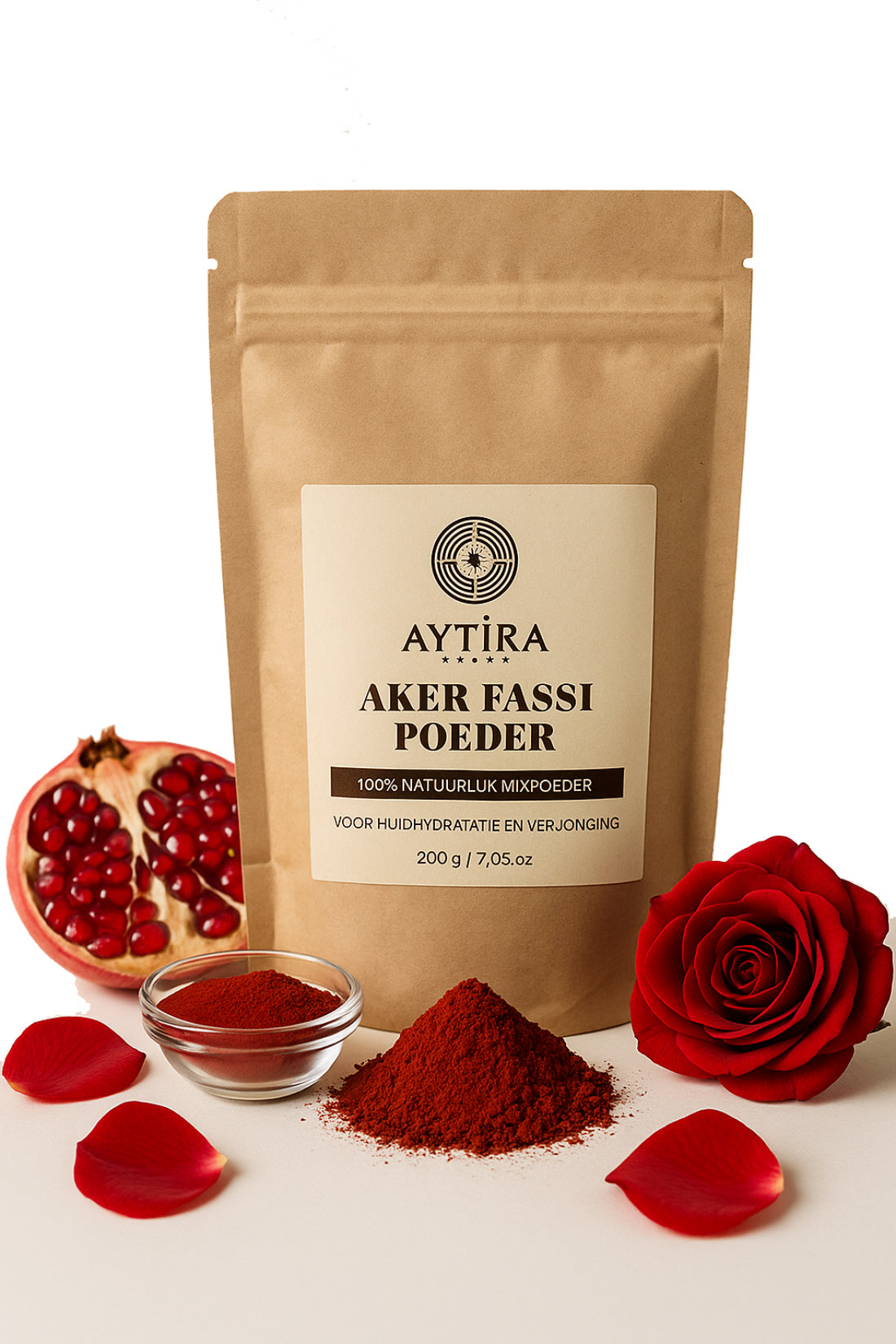 Aytira Aker Fassi poeder 200 g – rozen en granaatappelschil uit Marokko