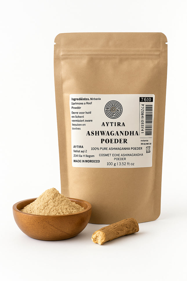 AYTiRA Ashwagandha Pulver – 100% rein – Natürliche Entgiftung für Haut & Körper – 100g
