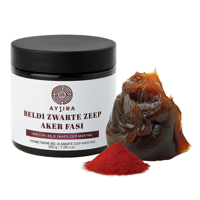 Aytira Beldi Zwarte Zeep Aker Fasi – 100% Natuurlijke Hammam Zeep – 200g