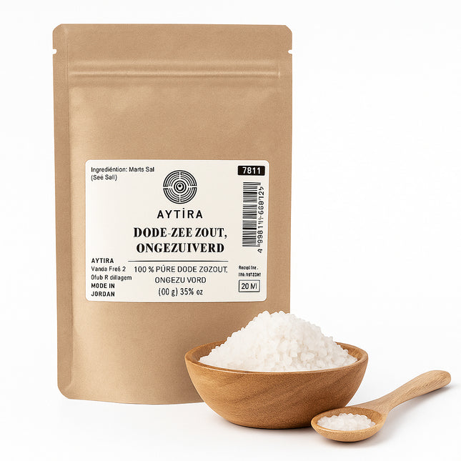 AYTiRA Totes Meer Salz Ungereinigt – 100 % rein – Peeling & Badesalz – 100 g