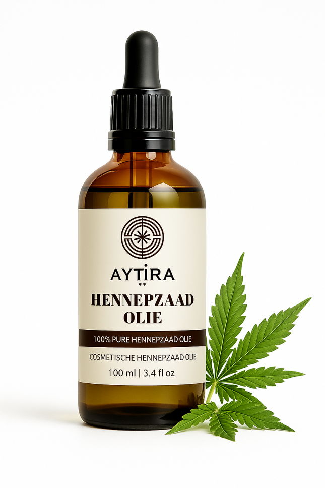 Aytira Hennepzaad Olie 100 ml – 100% Pure Cosmetische Hennepolie – Voor Huid, Haar & Gezicht