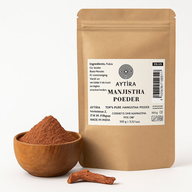 AYTiRA Manjistha Pulver – 100% rein – Natürliche Hautaufhellung & Anti-Akne – 100g