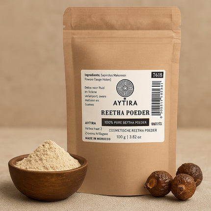 AYTiRA Reetha Poeder – 100% Puur – Natuurlijke Detox voor Huid & Lichaam – 100g