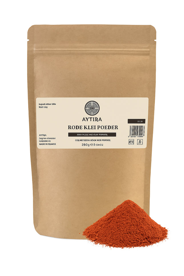 Aytira Rotes Tonpulver – 100 % Natürlicher Illit-Ton – Für Gesicht und Körper – Revitalisierende Maske – 250 g