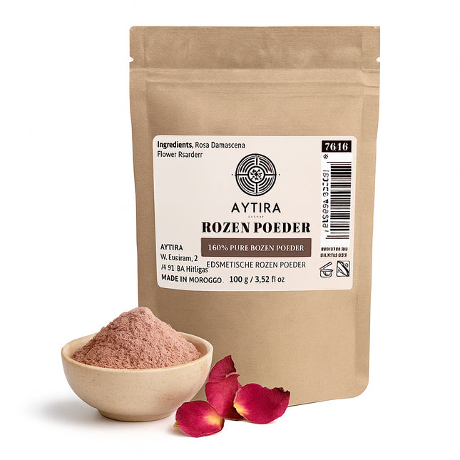 AYTiRA Rosenpuder – 100% rein – Natürliche Hautpflege & Anti-Aging – 100g